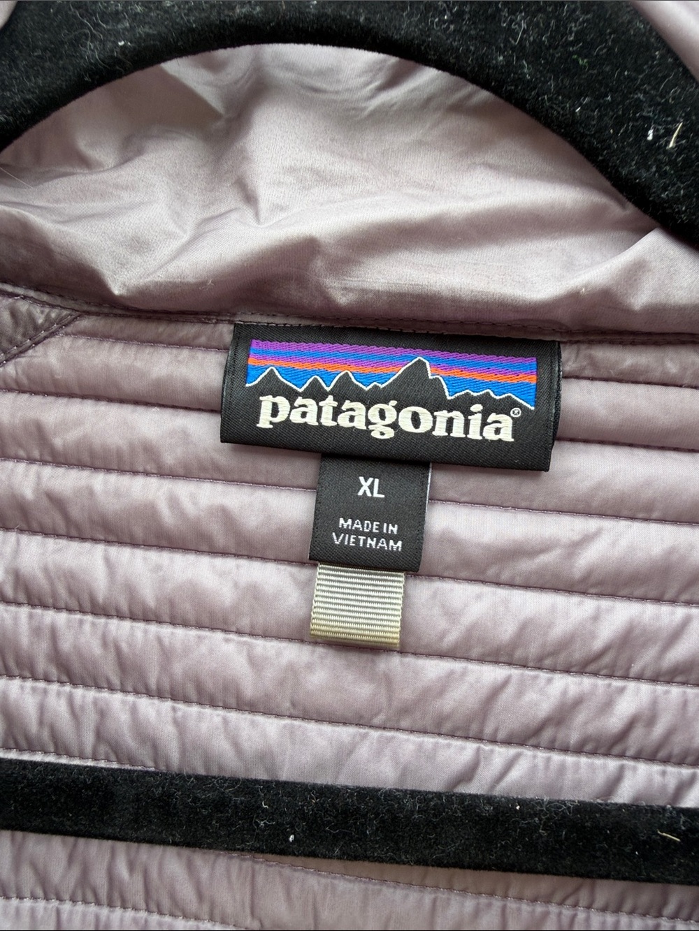 Patagonia Quilted Lightweight Long Puffer Jacket in Purple Gray - Picture 2 of 10